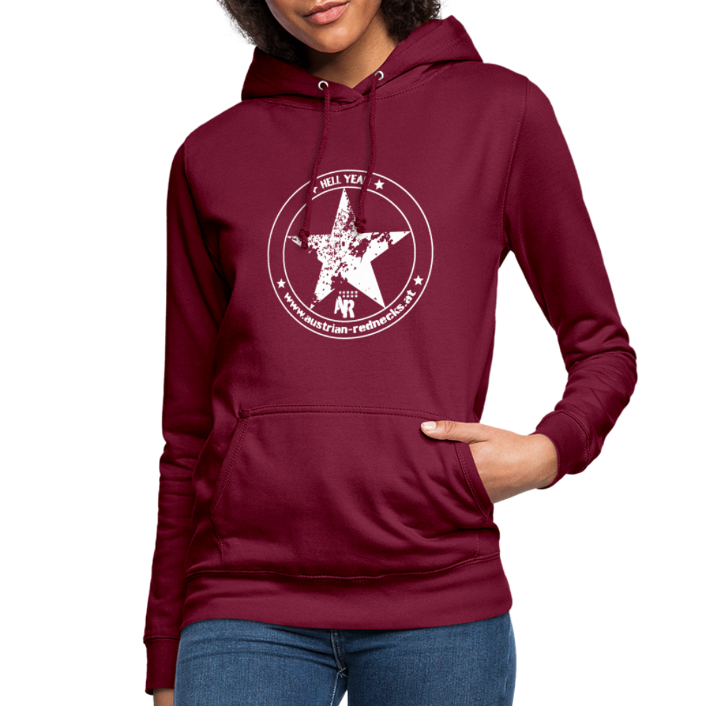 HELL YEAH Hoodie for Redneck Girls - Bordeaux