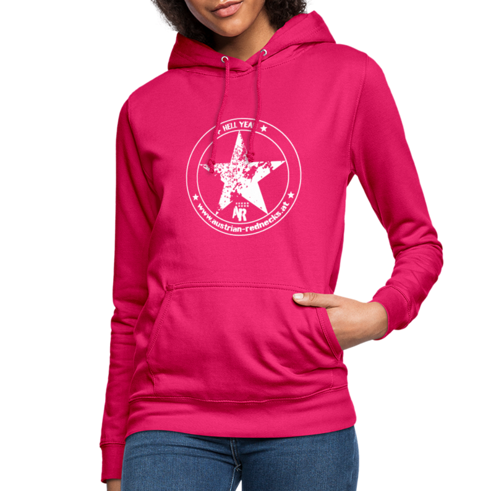 HELL YEAH Hoodie for Redneck Girls - dunkles Pink