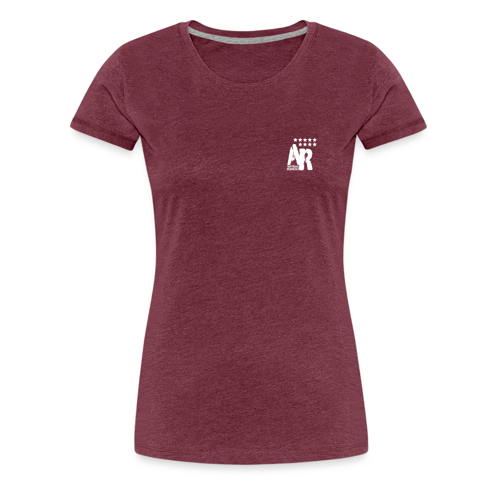 Frauen Premium T-Shirt - Bordeauxrot meliert