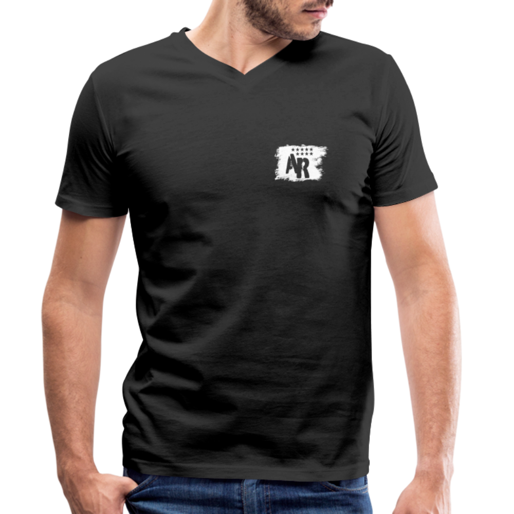 Guys T-Shirt mit V-Ausschnitt wie V8 - Schwarz