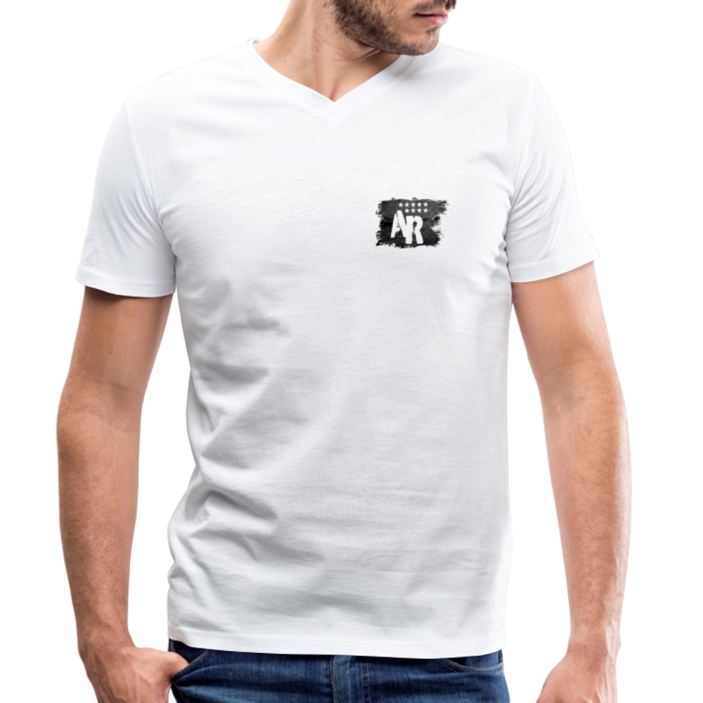 Guys T-Shirt mit V-Ausschnitt wie V8 - weiß