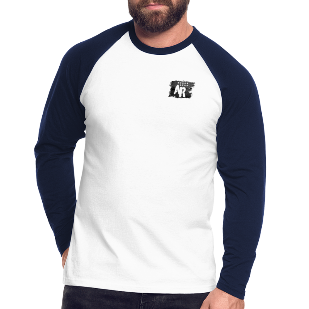 Guys Baseballshirt langarm - Weiß/Navy